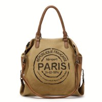 キャンバス トートバッグ クロスボディバッグ ハンドバッグ L