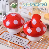 イン家庭用デスクトップゴミ箱キッチンクリエイティブ紙バスケット車ミニ紙バケツ首振りキノコ収納バケツ