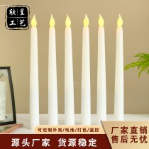 エレクトロニックキャンドルライトハロウィーンクリスマスデコレーションカラーキャンドルDiy Long Rod Wax Spot