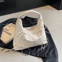 弓ファッション韓国スタイルの優しい質感の女性のためのショルダーバッグ 2024 春と夏の新しい脇の下バッグトートバッグ女性のための