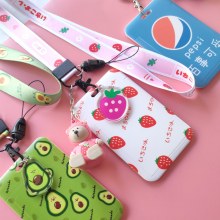 韓国のクリエイティブフルーツアボカドイチゴカードホルダーパーソナライズされた漫画バスカードホルダー荷物タグ学生食事カード