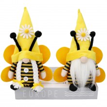新しい装飾蜂の日翼ルドルフ人形装飾品黄色蜂老人人形装飾品