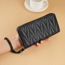 女性用マカロン刺繍財布、ショートスタイル、ロングスタイル、ヨーロッパとアメリカのライトラグジュアリー、小さな香り、手持ちジッパーレディースウォレット