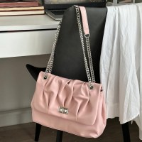 ファッションバッグレディースニッチトレンディブランド手持ちチェーンプリーツハイエンドバケットショルダークロスボディバッグカジュアル脇の下