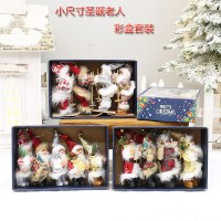 新製品カラーボックスディスプレイボックス包装小さなサンタクローススーツホリデーデコレーションオーナメントクリスマスツリーペンダント