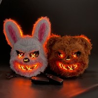ハロウィーンホラードレッシング小道24新しいLEDラビットマスクサイボーリン