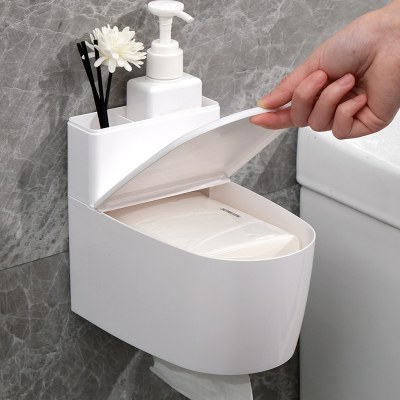 新しいクリエイティブなバスルーム防水ティッシュボックス家庭用トイレ収納ティッシュボックスプラスチックティッシュボックス