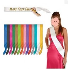 ヨーロッパとアメリカの独身パーティーエチケット女性ショルダーストラップエチケットベルト DIY マルチカラーブランクエチケットベルト単層サテンショルダーストラップ