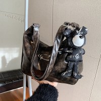 レトロな大容量バッグ、新作レディースバッグ、秋冬人気のクロスボディバッグ、ショルダーバケットバッグ