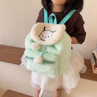 2024 新かわいい刺繍クロミメロディぬいぐるみバックパック学生大容量バックパックソフトガールスクールバッグ