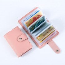 消磁クリエイティブな韓国スタイルのレザーカードバッグ、複数のカードスロット付き PU 銀行カードバッグ、バスカード、キャンパスカード、ID 収納バッグ