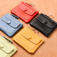 ミニ小銭入れキーバッグ男性と女性のショート小さな財布カードホルダーコイン収納バッグ多機能ハンドバッグ
