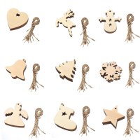 クリスマス装飾ペンダントペンダント彫刻木工芸品 DIY カントリー木製家の装飾ギフトアクセサリー