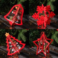 新しいクリスマスサンタクロースギフト、立体ベル、雪の結晶細工、クリスマスツリー素材ペンダント
