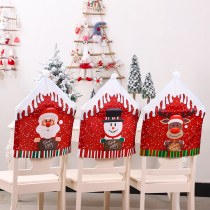 クリスマス新しいプリント椅子カバークリスマス大きな帽子椅子カバー家の装飾漫画老人雪だるまスツールカバー