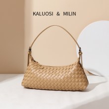 新しい織りバッグ、ハイエンド、ファッショナブル、女性の脇の下バゲットバッグ、ショルダーバッグ、女性のハンドバッグ、クロスボディバッグ