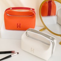 H ファミリーランチボックスバッグ、旅行用トイレタリーバッグ、キャンバス手持ち化粧品バッグ、ポータブル女性用化粧品収納バッグ卸売