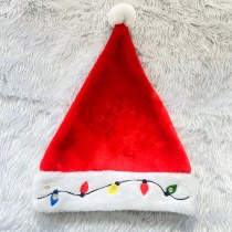 豪華なクリスマス帽子、LEDランタンのハイエンドの外国貿易用刺繍入り豪華なクリスマス帽子、刺繍ロゴパターンを追加できます