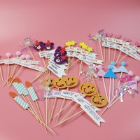 子供の日インターネット有名人クリームバケツクマキャンドルバナー光沢のあるシンプルな多目的クリエイティブバースデーケーキデコレーションインサート