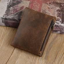 Guchaoke Amazon メンズ財布 本革 縦型財布 カジュアル ファッション マルチスロット レトロ 牛革 コイン