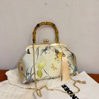 中国風の刺繍バッグチャイナドレスバンケットチェーンショルダーバッグ大容量ポータブルクロスボディバッグ女性のための