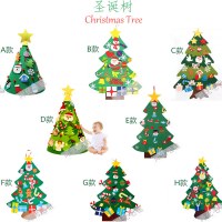 子供のためのフェルトクリスマスツリー DIY 親子ゲームギフトウィンドウ装飾ペンダントクリスマスツリー