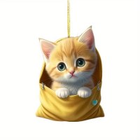 新しいアクリルかわいい動物の装飾小さなペンダント家の装飾猫ヤクリス犬