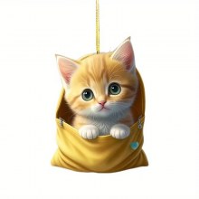 新しいアクリルかわいい動物の装飾小さなペンダント家の装飾猫ヤクリス犬