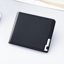 複数のカードスロットを備えたメンズ短財布、薄いソフトレザー財布メンズドルクリップ、トレンディな ブランド メンズ財布