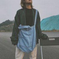 デニムトレンディなファッションショッピングバッグ韓国スタイルの新しい大容量シングルショルダークロスボディ小さな正方形のバッグ