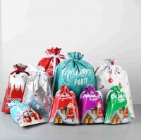 新しいクリスマス ハロウィン ギフトバッグ サンタクロース巾着ポケット キャンディー包装袋 ギフトバッグ