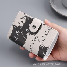 漫画カードホルダー女性 ID バッグ大容量小さなかわいい運転免許証漫画カードホルダーカードホルダーマルチカードスロット小銭入れ