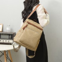 新しいソフトレザー バックパック レトロレザーレディースカジュアル バックパック 大容量マルチコンパートメントレディースバッグ バックパック