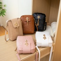 新鮮で甘い 携帯 電話バッグレディースカジュアルシンプルなエンボスクロスボディバッグ