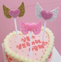 天使の羽カード子供のケーキカード誕生日の装飾の装飾品デザートテーブルケーキの装飾