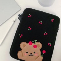 韓国インデザイナーipadライナーバッグ11/13収納チェリーベアタブレットバッグ