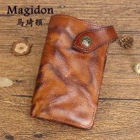 財布 メンズ 長財布 ハンドメイド シワ加工 ベジタブルタンニンレザー 財布 日本製 カード入れ 財布