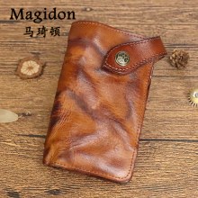財布 メンズ 長財布 ハンドメイド シワ加工 ベジタブルタンニンレザー 財布 日本製 カード入れ 財布