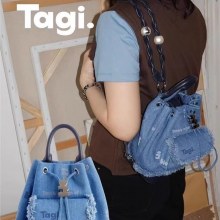 バックパック 手織りショルダーストラップ トラベルポケット バケット巾着 巾着バッグ