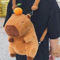 かわいいカピバラバックパックバックパック大容量漫画醜いカピバラスクールバッグ学生クラスバッグ女性のための