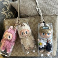 痛みバッグペンダント保護カバー人形 Lingna Belle Xingdailu ぬいぐるみ防塵 15 センチメートル透明バッグハンギングバッグ