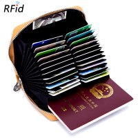 オルガンカードバッグメンズパスポートバッグカード財布財布本革多機能女性の盗難防止 rfid カードホルダー