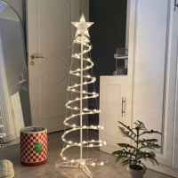 LEDウォームホワイトスパイラルクリスマスツリーDIYホームアウトドアシンプル折りたたみクリスマスロマンチックな雰囲気装飾ライト