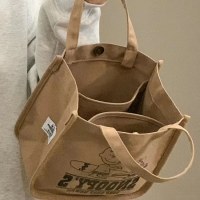 女性用バッグ、ファッショナブルでコンパクト、新しいスヌーピーキャンバスバッグ、漫画ポータブル、大容量トートバッグ収納バッグ