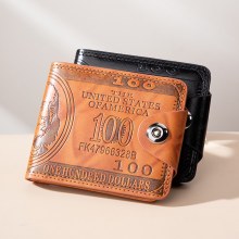 折りたたみカードホルダー マルチスロット 運転免許証財布 多機能 PU メンズ ショートウォレット