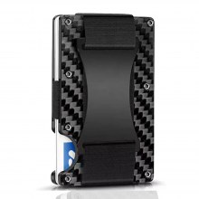 カーボンファイバーカードホルダー RFID 盗難防止メタルカードホルダーメンズシンプルなマネークリップ財布