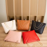 新しい V 字型刺繍入りソリッドカラー ワンショルダー クロスボディ 脇下バッグ