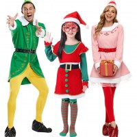 2024新しい子供のクリスマス服クリスマスエルフガールセットパフォーマンスパフォーマンスパフォーマンス服