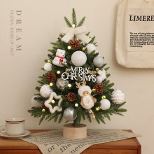 クリスマスツリーミニシミュレーションクリスマスツリーデスクトップ新パッケージ環境に優しいPVC発光クリスマスツリー