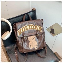 バックパック女性の大容量 2024 新しいカジュアルトレンディレトロポータブル英国スタイル学生スクールバッグ旅行バックパック